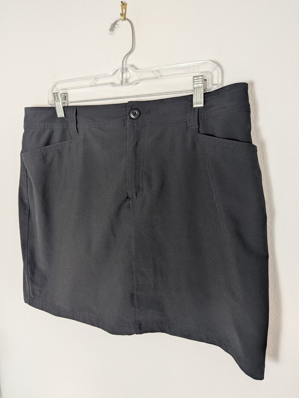 Eddie Bauer Women Skort Adventurer 2 size 14 black outdoor gorpcore golf UPF 50
